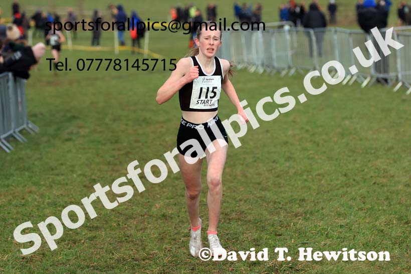 Girls Under-15s 2024 Northern Cross Country Champs., Sedgefield. Photo: David T. Hewitson/Sports for All Pics